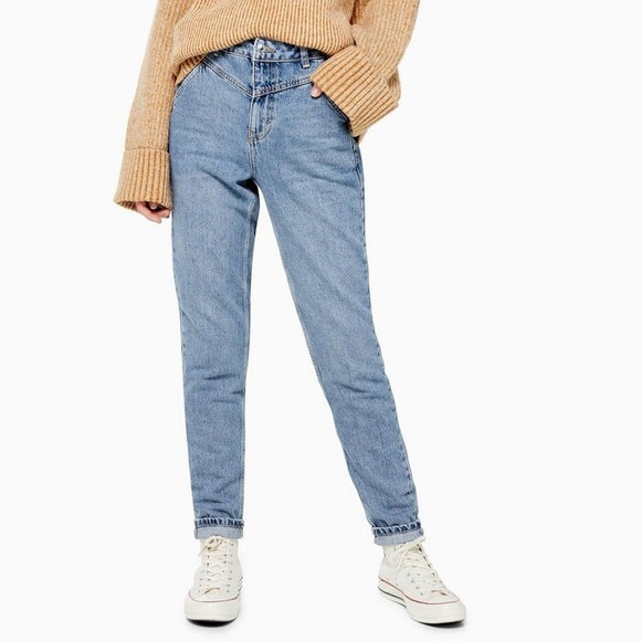 Topshop Denim - Topshop V-Panel Mom Jeans